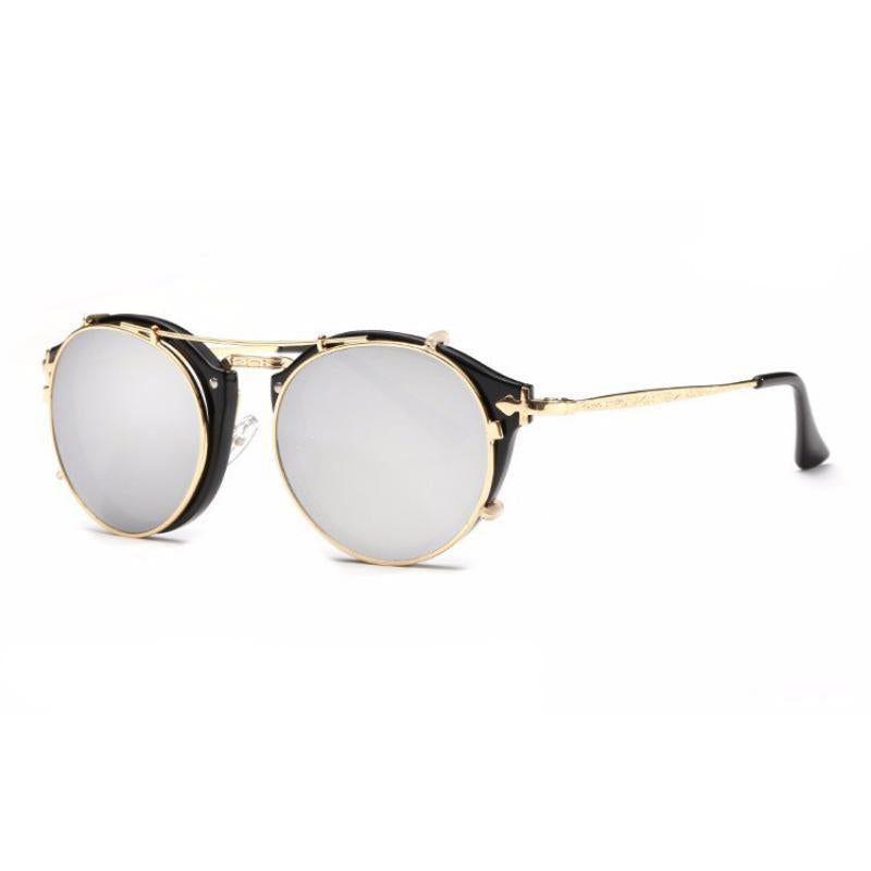Vintage Flat Mirror Unisex Sunglasses