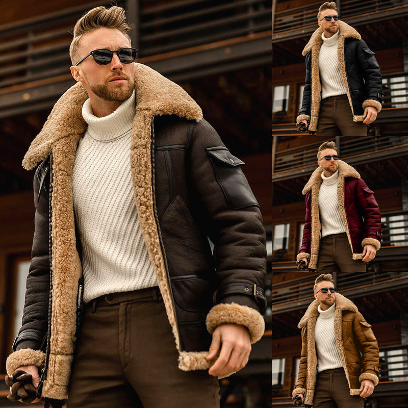 Men's Winter Jacket with Fur Collar