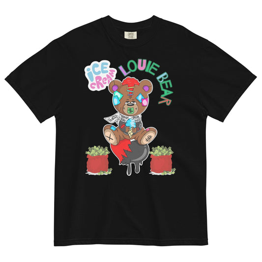 Louie Bear garment-dyed heavyweight t-shirt. - Drivestar Clothing