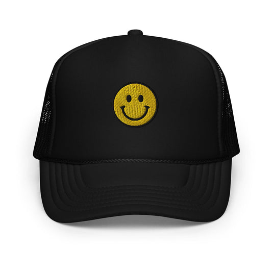 Smiley Face foam trucker hat - Drivestar Clothing