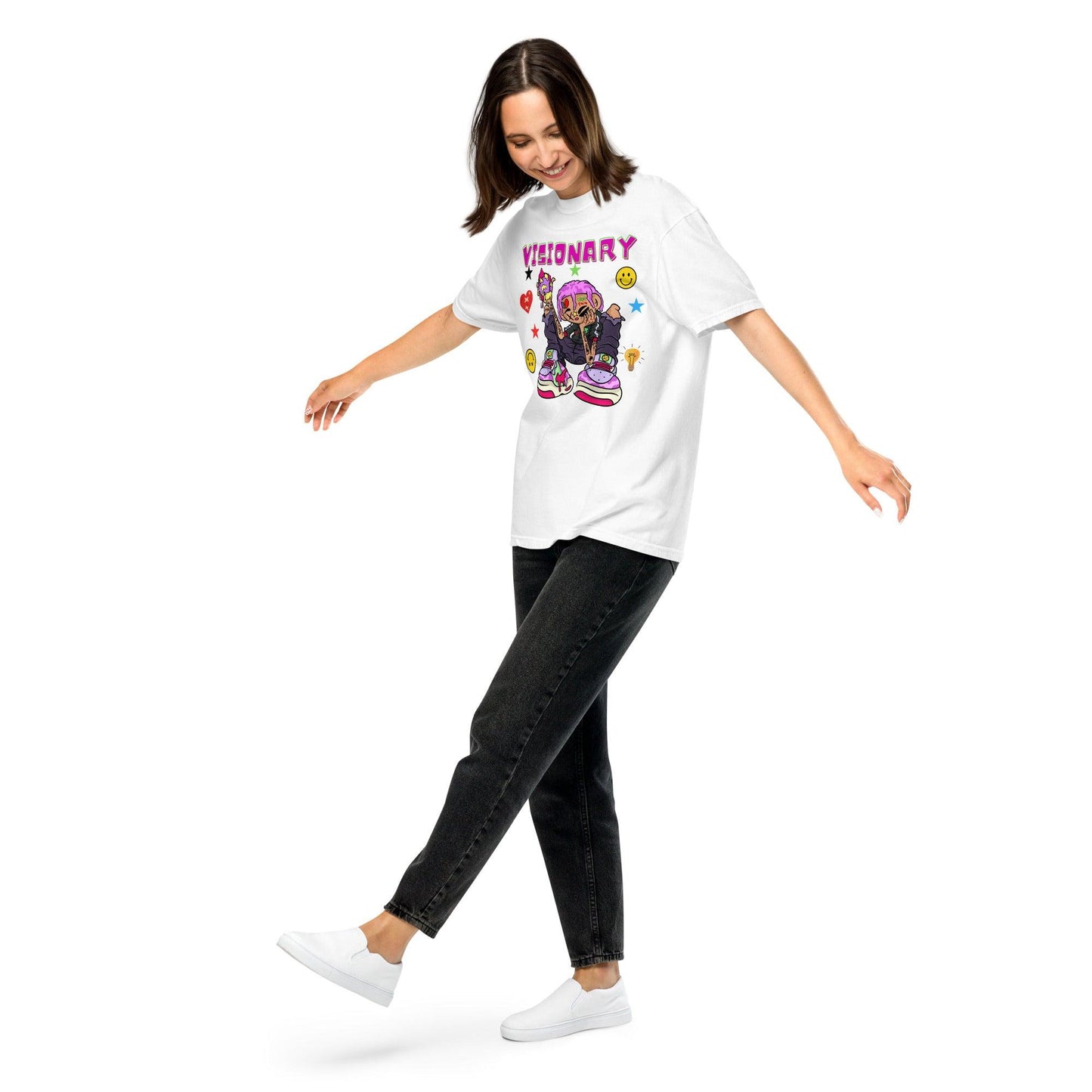 Visionary unisex garment-dyed heavyweight t-shirt - Drivestar Clothing