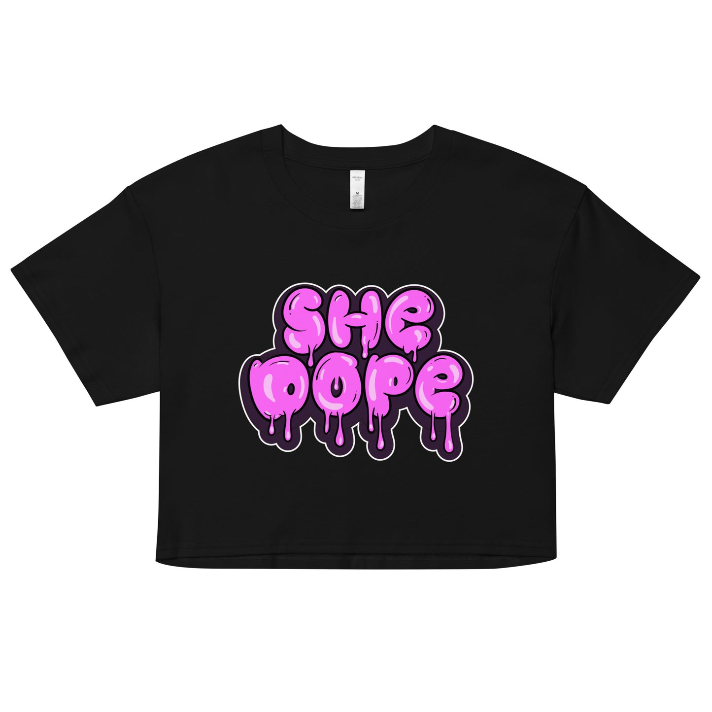 "She Dope" women’s crop top