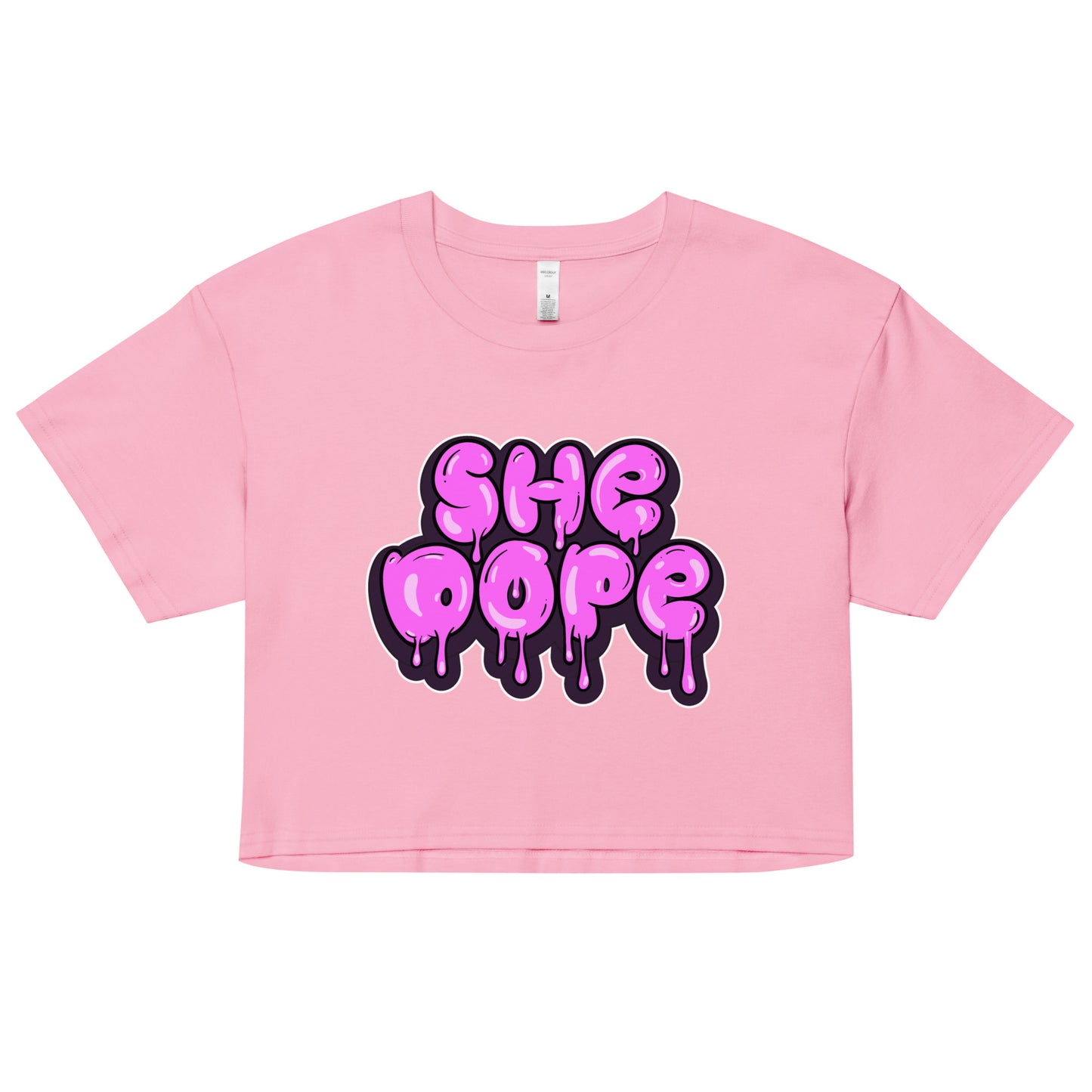 "She Dope" women’s crop top
