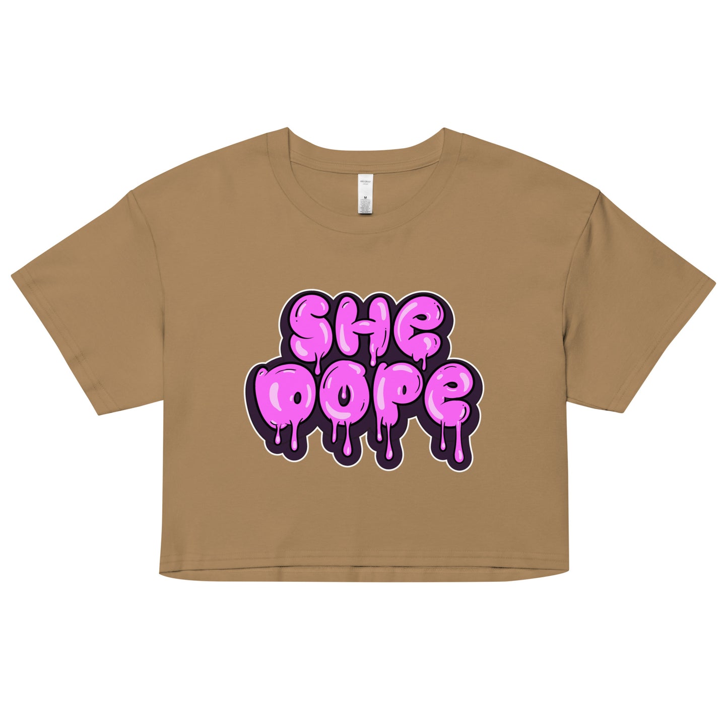 "She Dope" women’s crop top