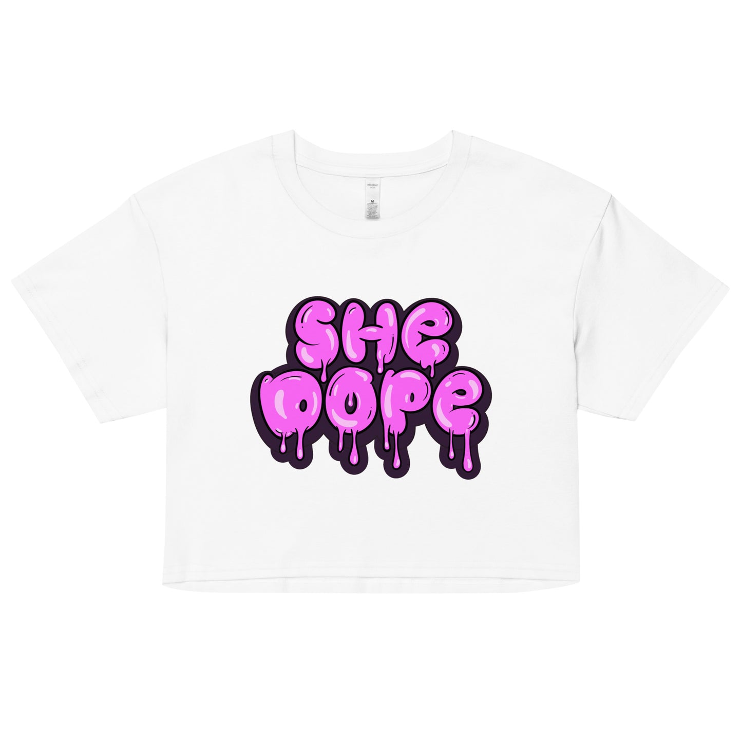 "She Dope" women’s crop top