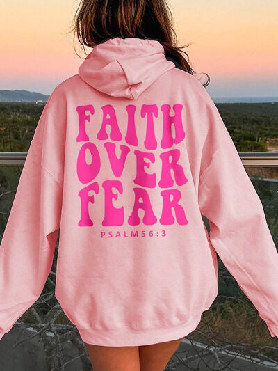 FAITH over FEAR Shoulder Hoodie