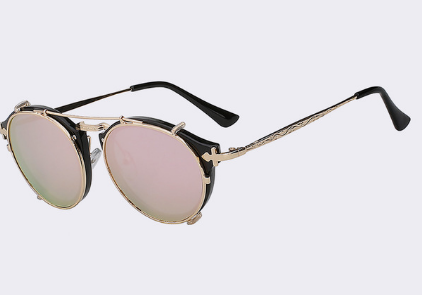 Vintage Flat Mirror Unisex Sunglasses