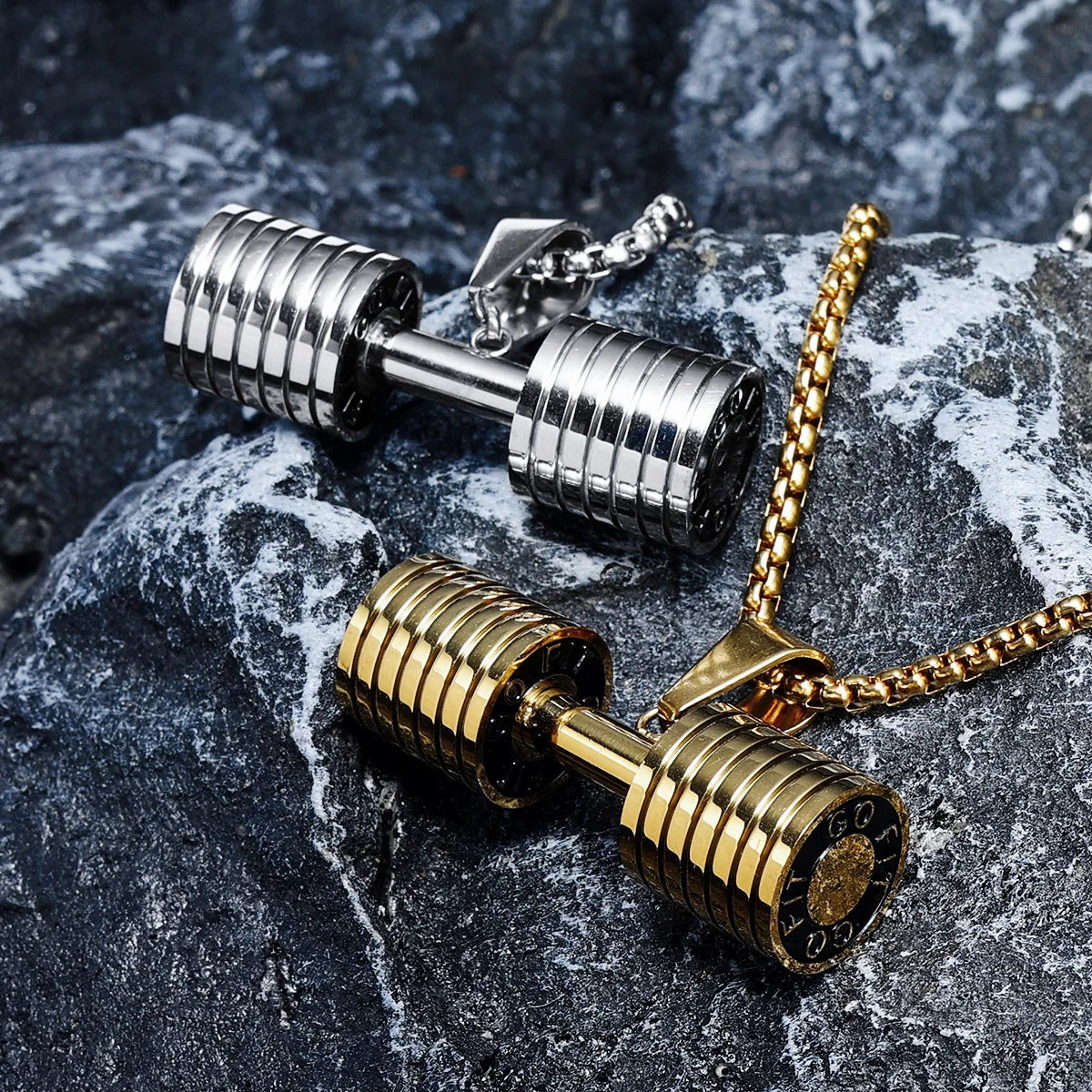 Men's Stainless Steel Dumbbell  Chain