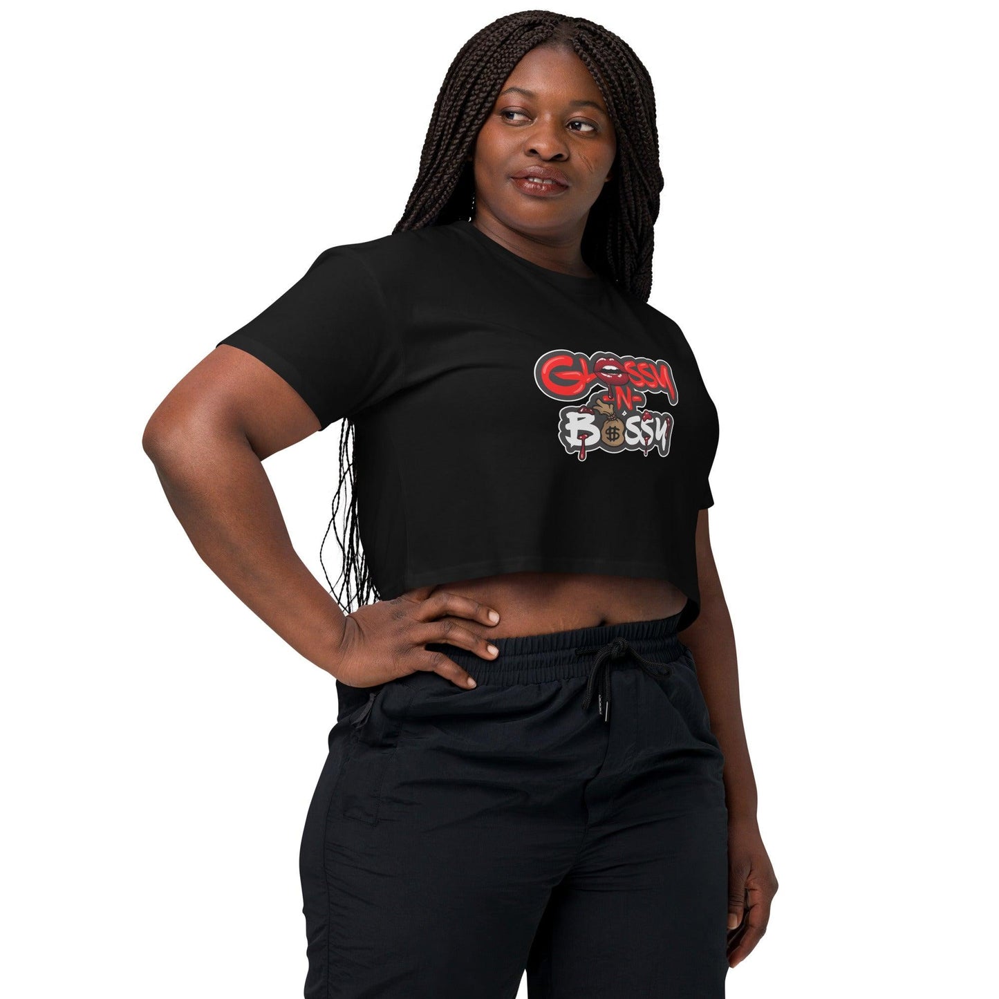 Glossy N Bossy women’s crop top - Drivestar Clothing