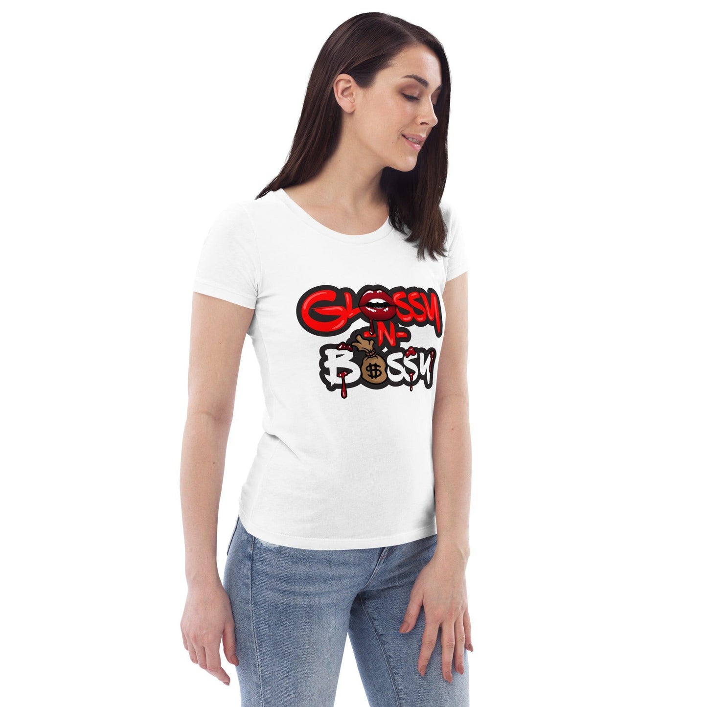 Glossy N Bossy women's fitted eco tee - Drivestar Clothing