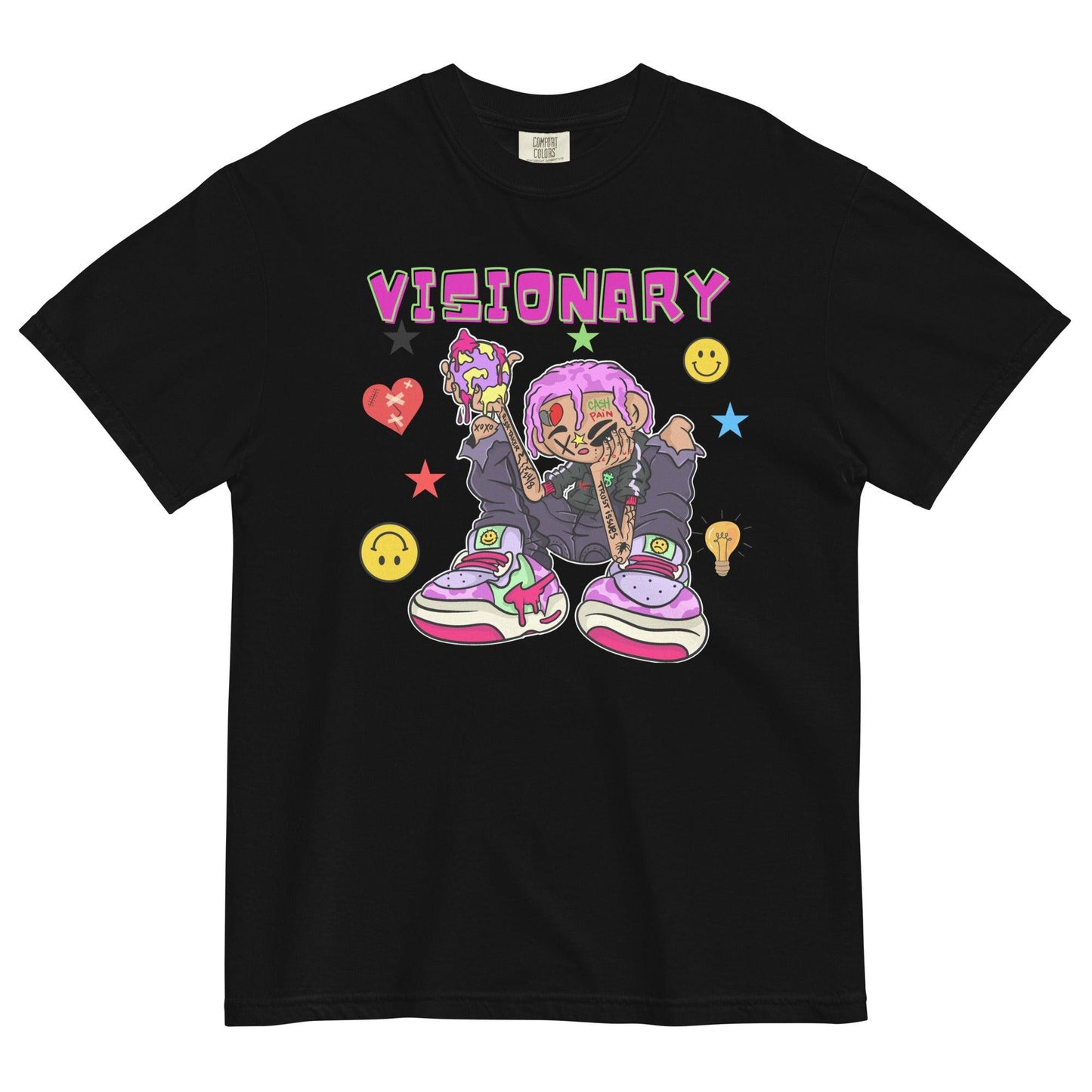 Visionary unisex garment-dyed heavyweight t-shirt - Drivestar Clothing