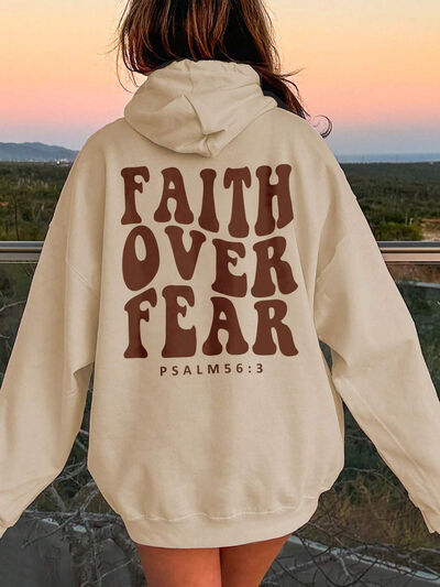 FAITH over FEAR Shoulder Hoodie