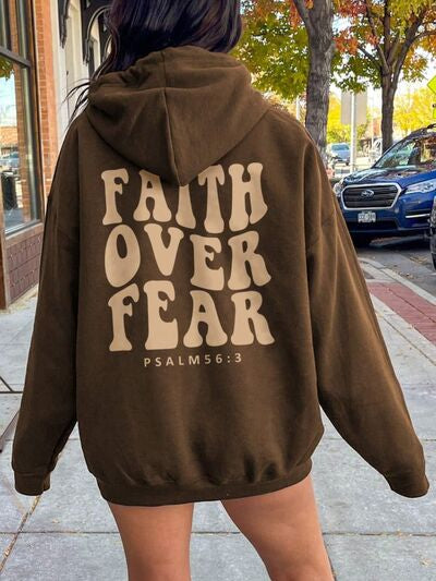 FAITH over FEAR Shoulder Hoodie